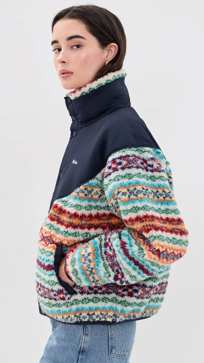 Polo Ralph Lauren Jacquard Knit Funnel Neck Jacket | Thumbnail 4 Polo Ralph Lauren Jacquard Knit Funnel Neck Jacket | Thumbnail 4