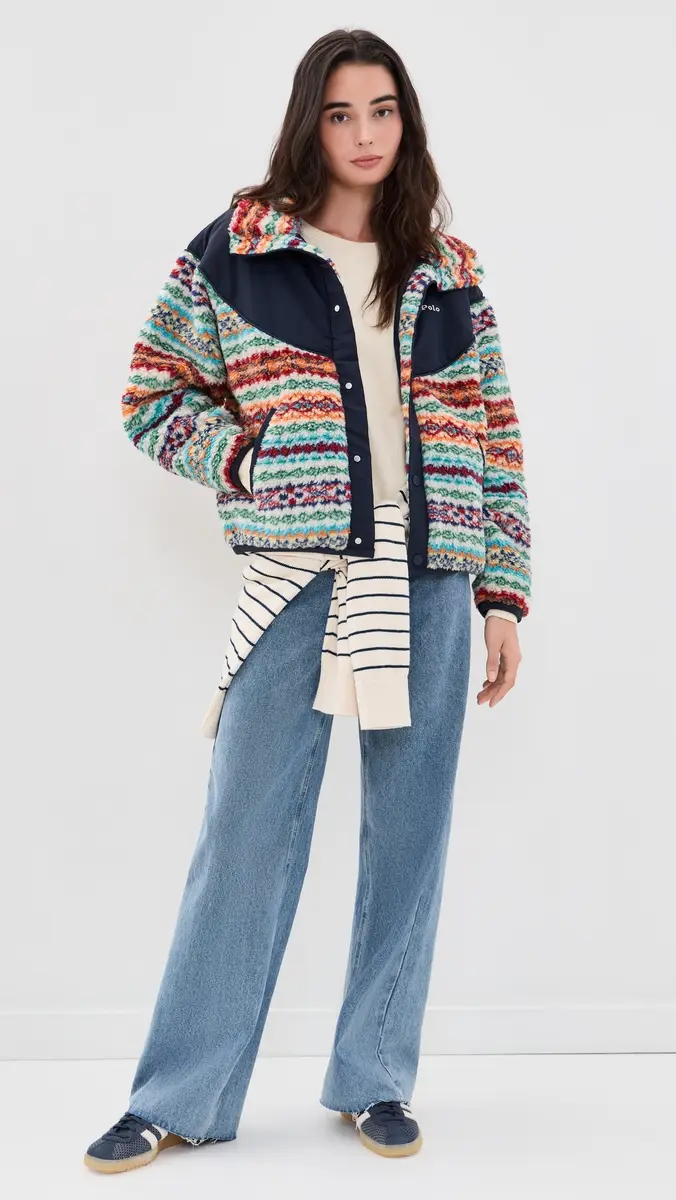 Polo Ralph Lauren Jacquard Knit Funnel Neck Jacket | Thumbnail 5 Polo Ralph Lauren Jacquard Knit Funnel Neck Jacket | Thumbnail 5
