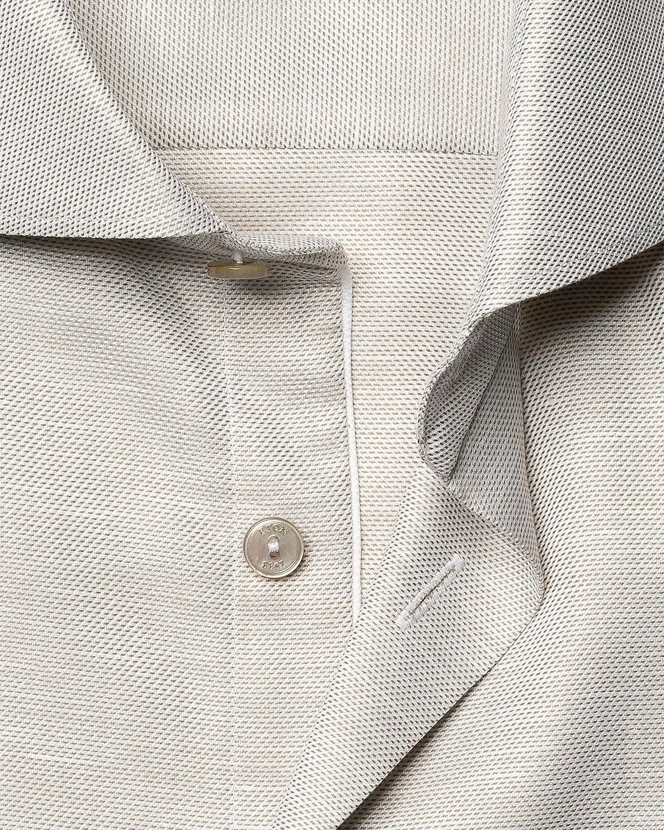 Eton Men's Contemporary Fit Textured Cotton-Linen Shirt | Thumbnail 2 Eton Men's Contemporary Fit Textured Cotton-Linen Shirt | Thumbnail 2