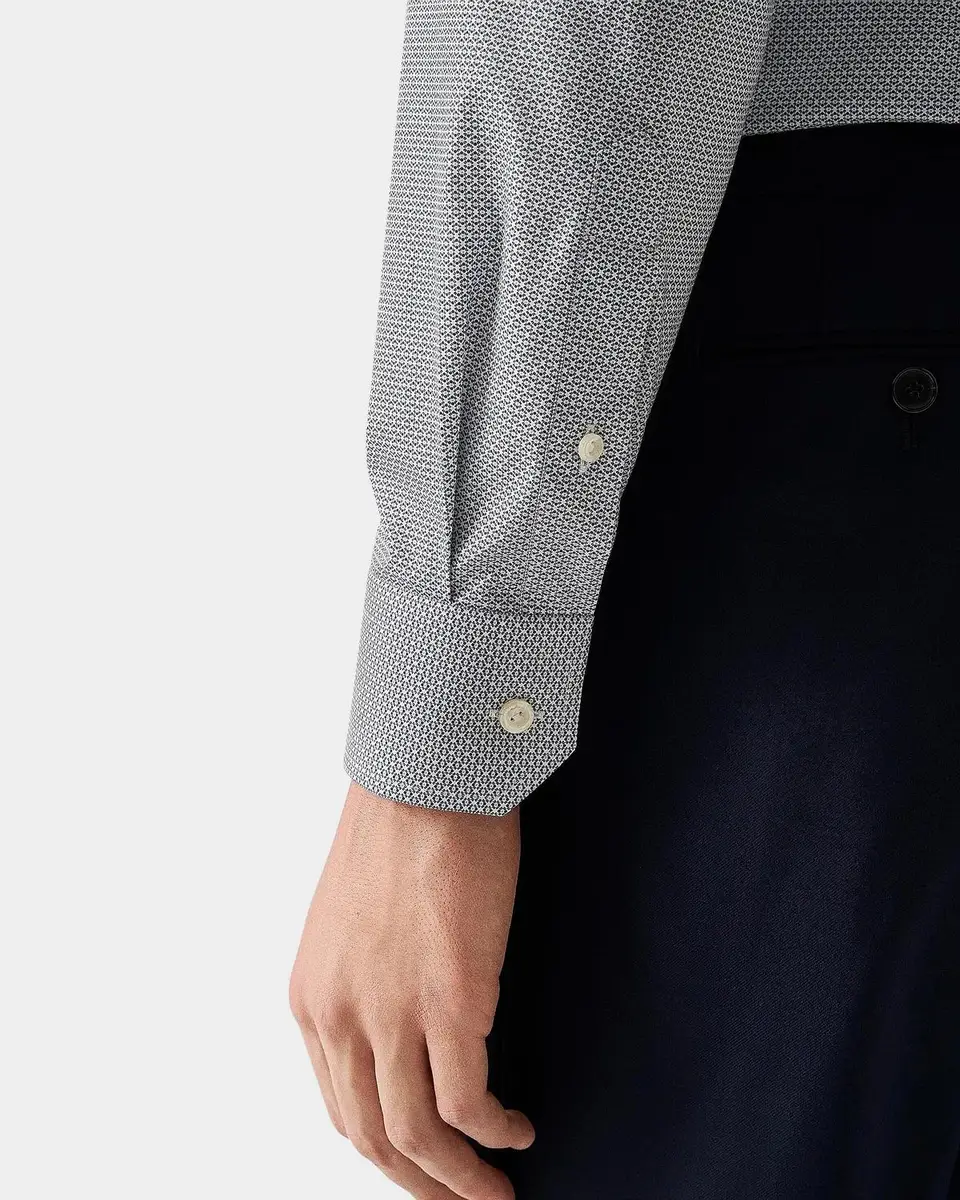Eton Geometric Twill Slim-Fit Shirt | Thumbnail 8 Eton Geometric Twill Slim-Fit Shirt | Thumbnail 8