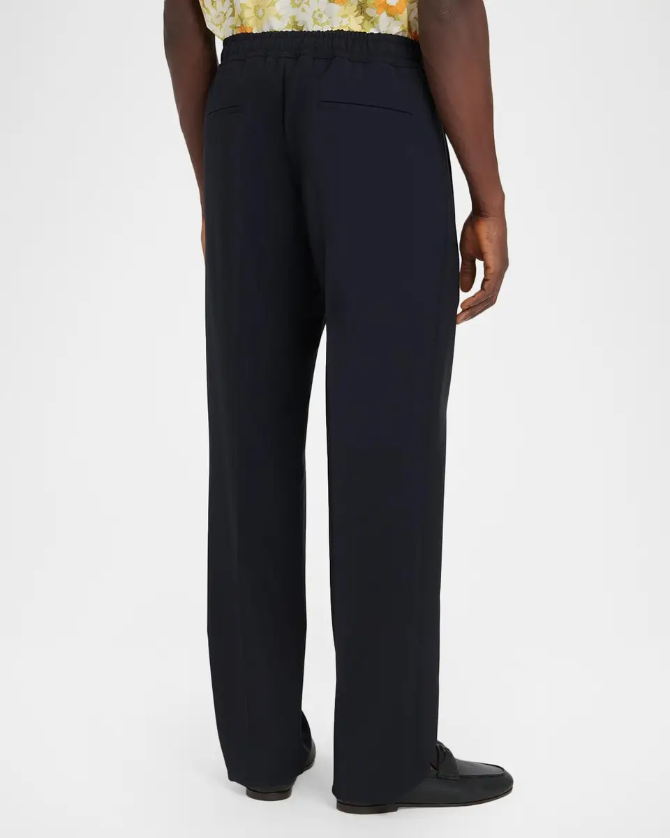 Valentino Garavani Men's Ricamo Pintuck-Front Drawstring Pants | Thumbnail 3