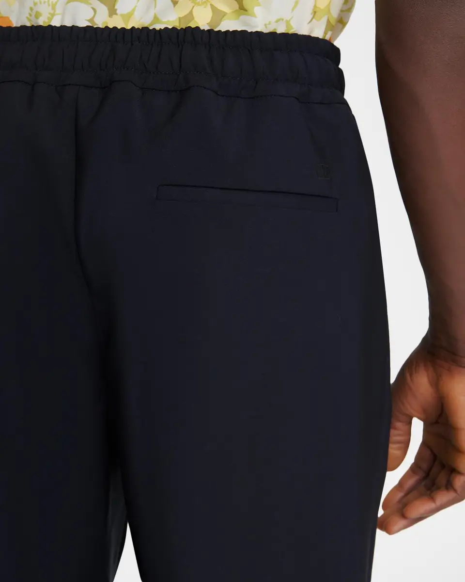 Valentino Garavani Men's Ricamo Pintuck-Front Drawstring Pants | Thumbnail 5