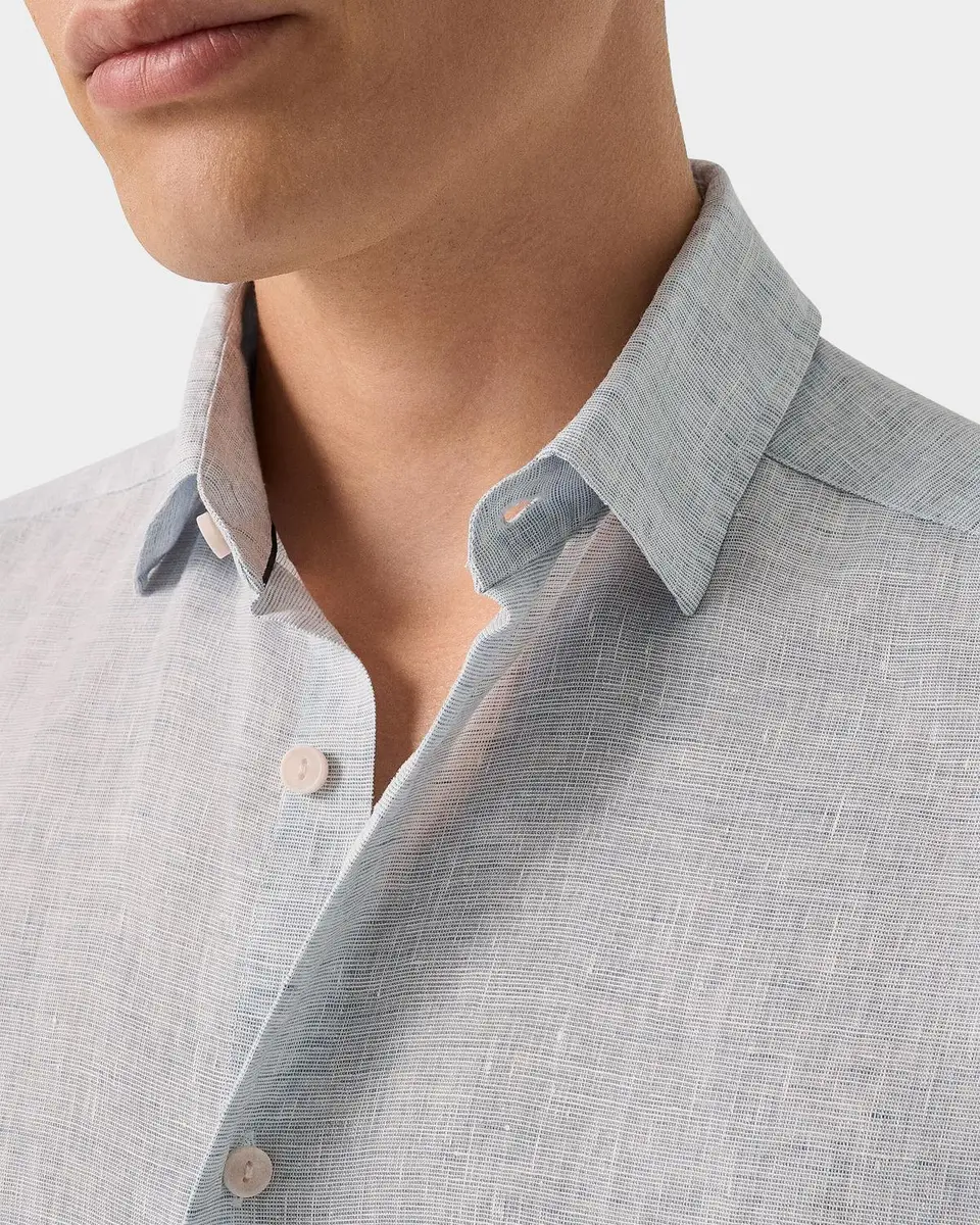Eton Men's Linen Long-Sleeve Shirt | Thumbnail 4 Eton Men's Linen Long-Sleeve Shirt | Thumbnail 4