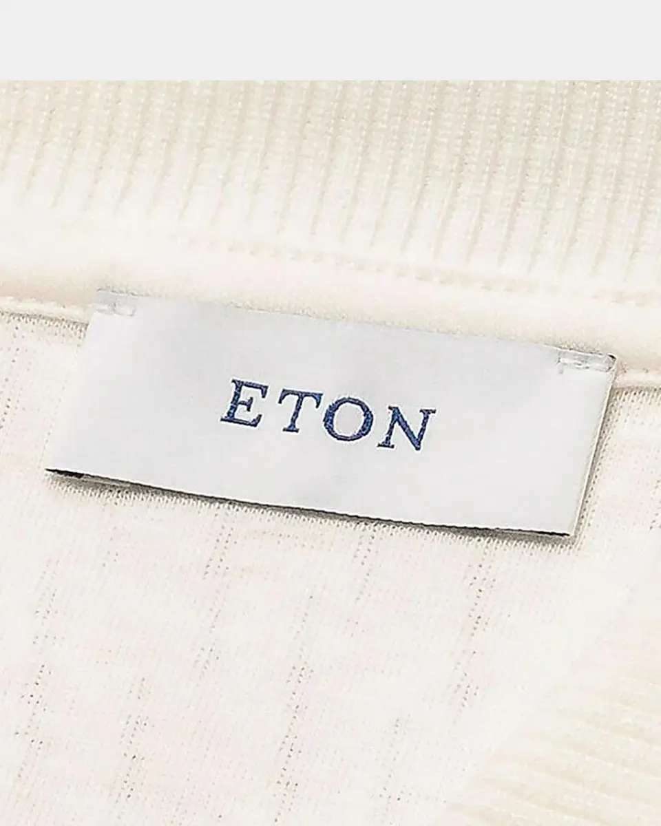 Eton Jacquard Cotton Polo Shirt | Thumbnail 6 Eton Jacquard Cotton Polo Shirt | Thumbnail 6