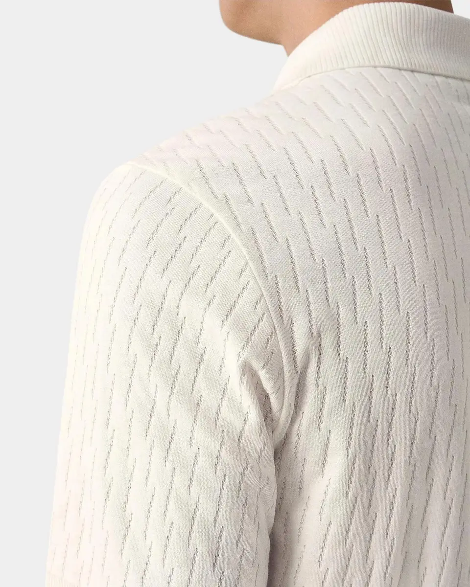 Eton Jacquard Cotton Polo Shirt | Thumbnail 7 Eton Jacquard Cotton Polo Shirt | Thumbnail 7
