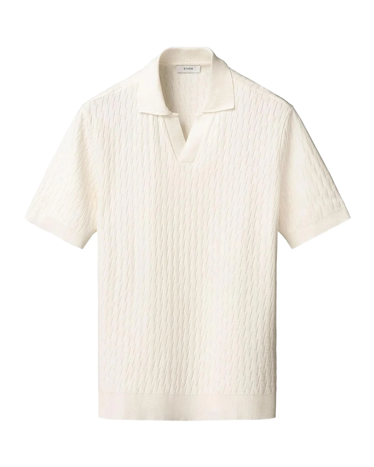 Eton Jacquard Cotton Polo Shirt