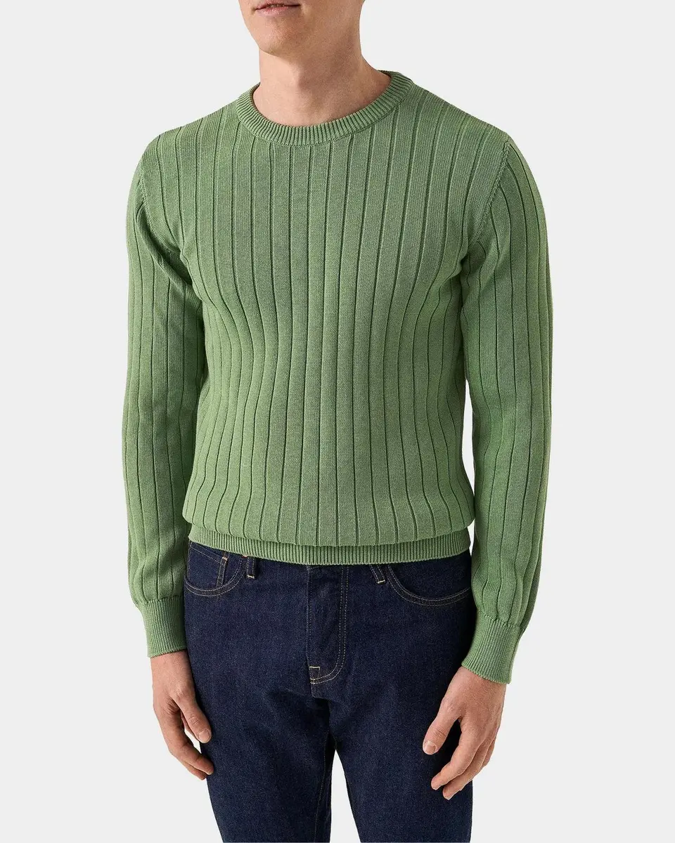 Eton Men's Rib-Knit Crewneck Sweater | Thumbnail 3 Eton Men's Rib-Knit Crewneck Sweater | Thumbnail 3