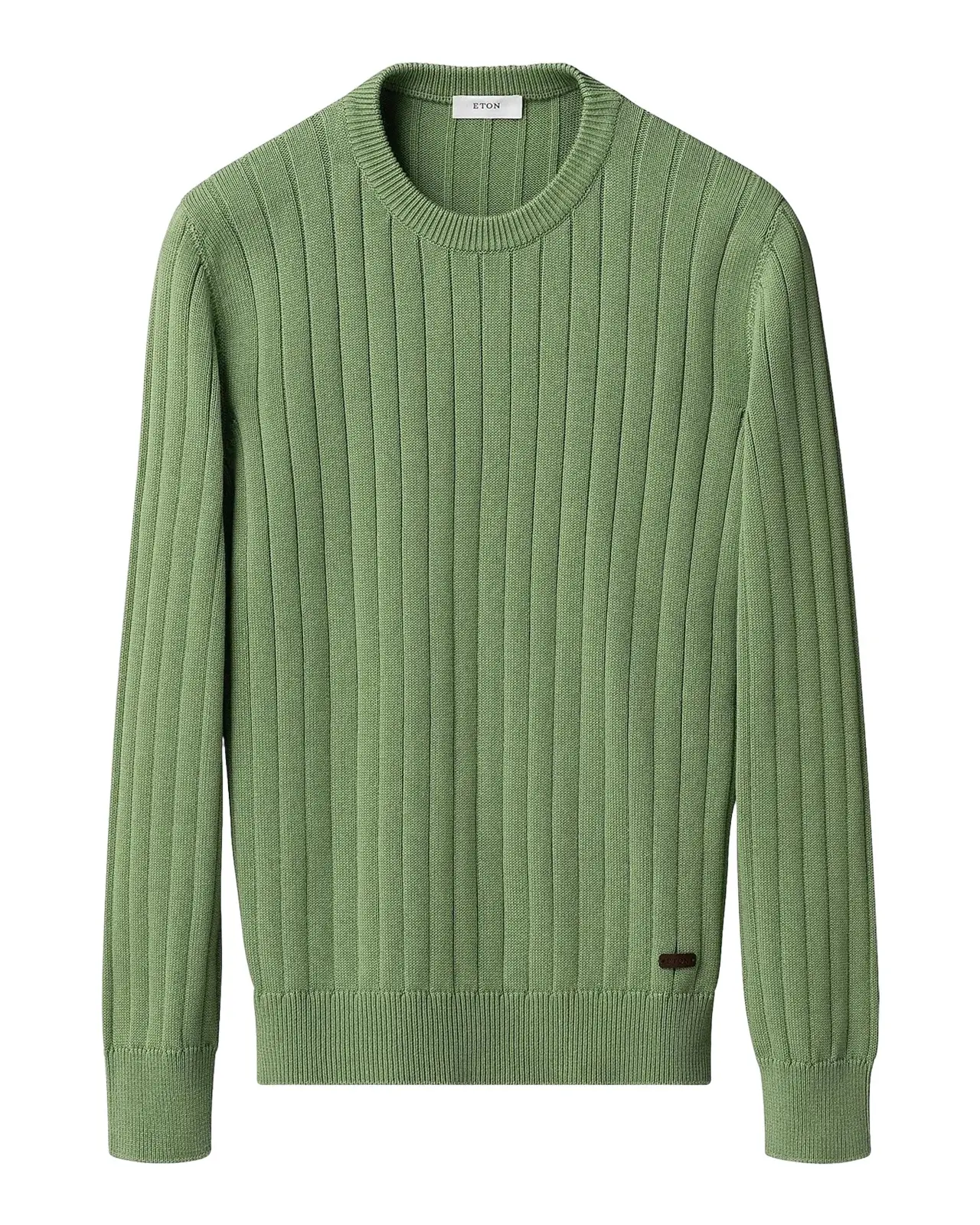 Eton Men's Rib-Knit Crewneck Sweater