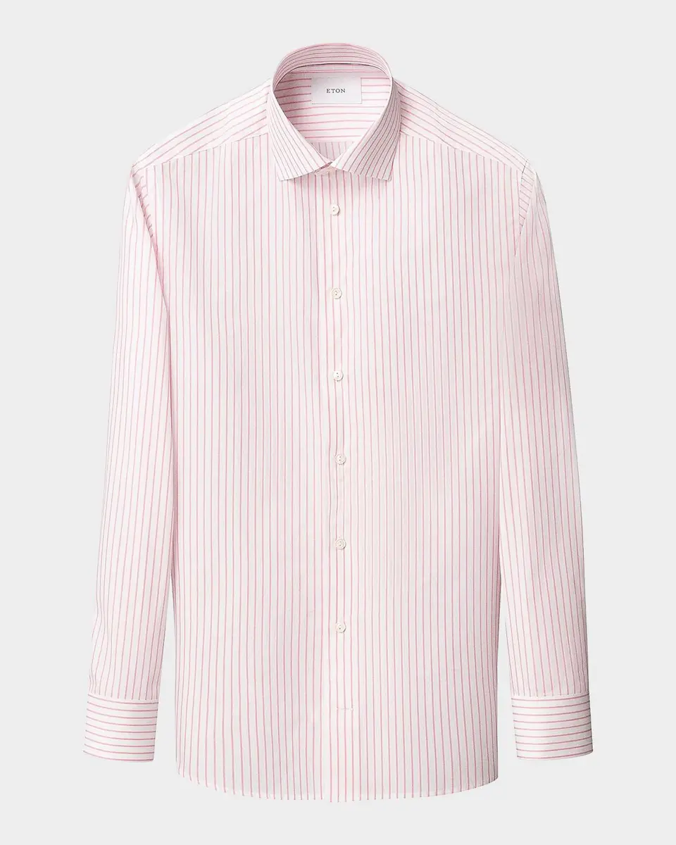 Eton Men's Striped Cotton Contemporary-Fit Shirt | Thumbnail 6 Eton Men's Striped Cotton Contemporary-Fit Shirt | Thumbnail 6