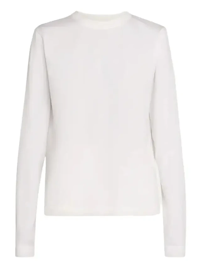 Long-Sleeve Monili Crewneck Cotton T-Shirt
