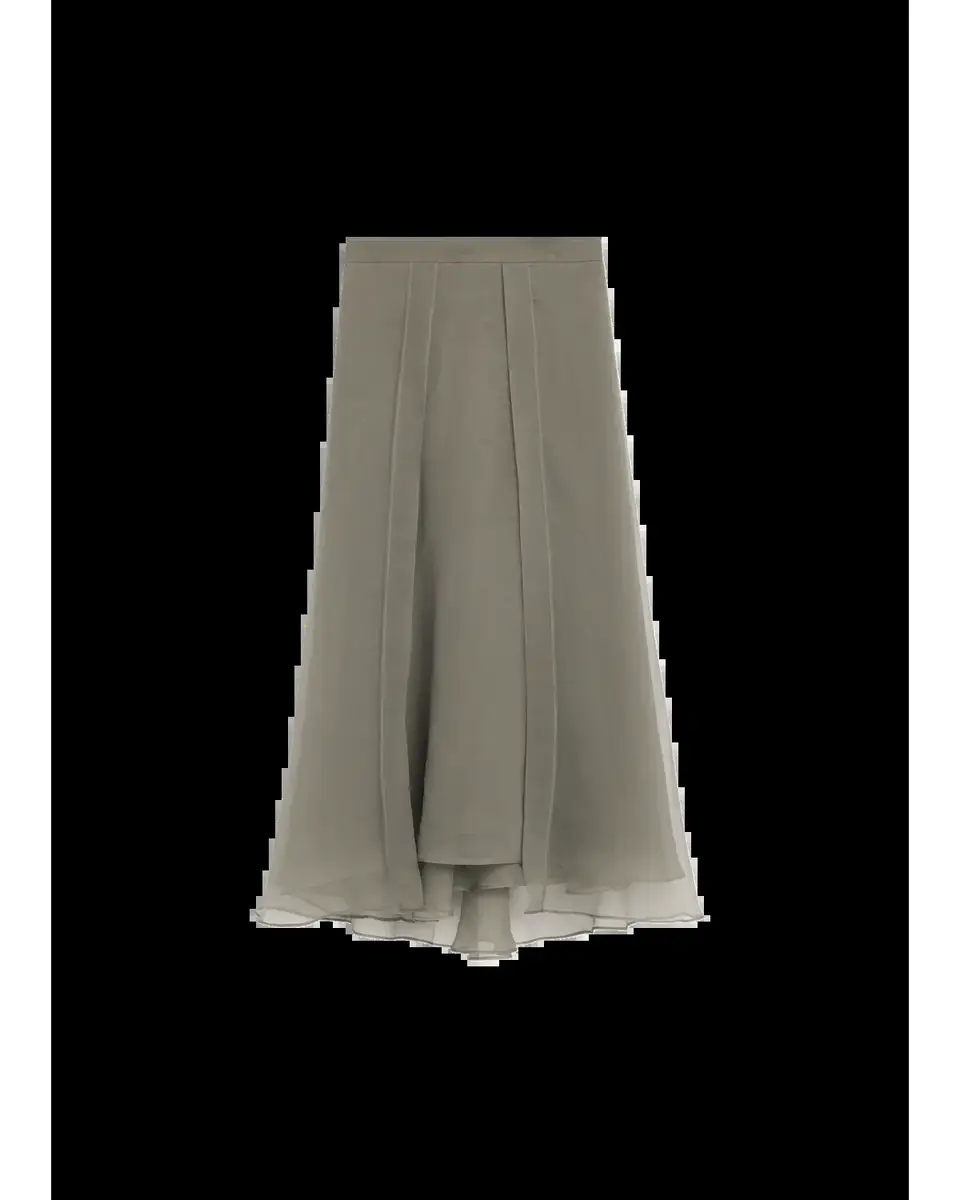 Brunello Cucinelli Layered Crispy Silk Maxi Circle Skirt | Thumbnail 2 Brunello Cucinelli Layered Crispy Silk Maxi Circle Skirt | Thumbnail 2