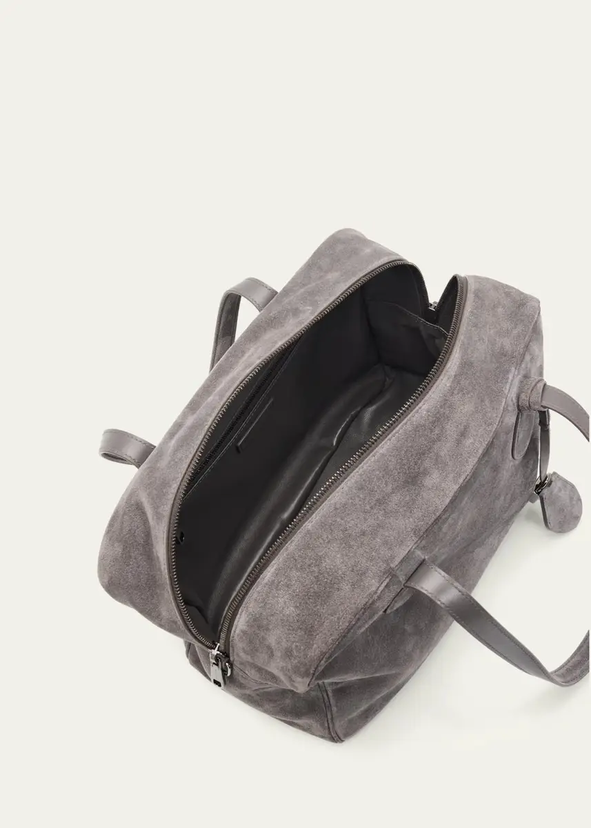 Brunello Cucinelli Explorer Suede Top-Handle Travel Bag | Thumbnail 4 Brunello Cucinelli Explorer Suede Top-Handle Travel Bag | Thumbnail 4