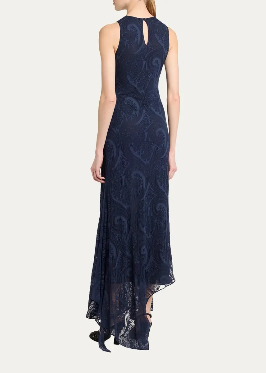 Etro Long Sleeveless Paisley Jacquard Dress | Thumbnail 3