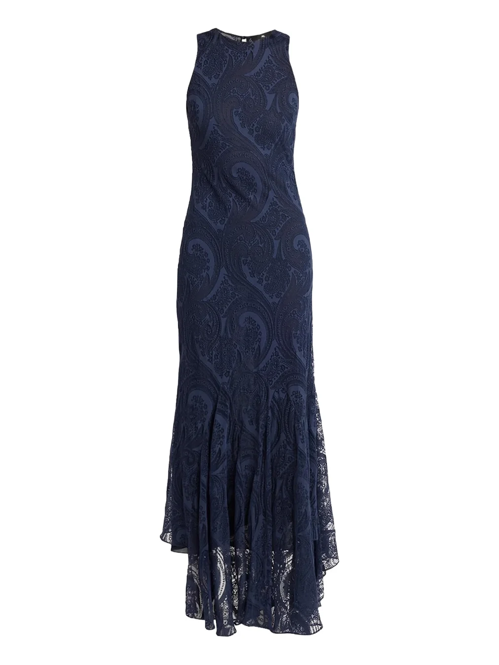 Long Sleeveless Paisley Jacquard Dress Long Sleeveless Paisley Jacquard Dress