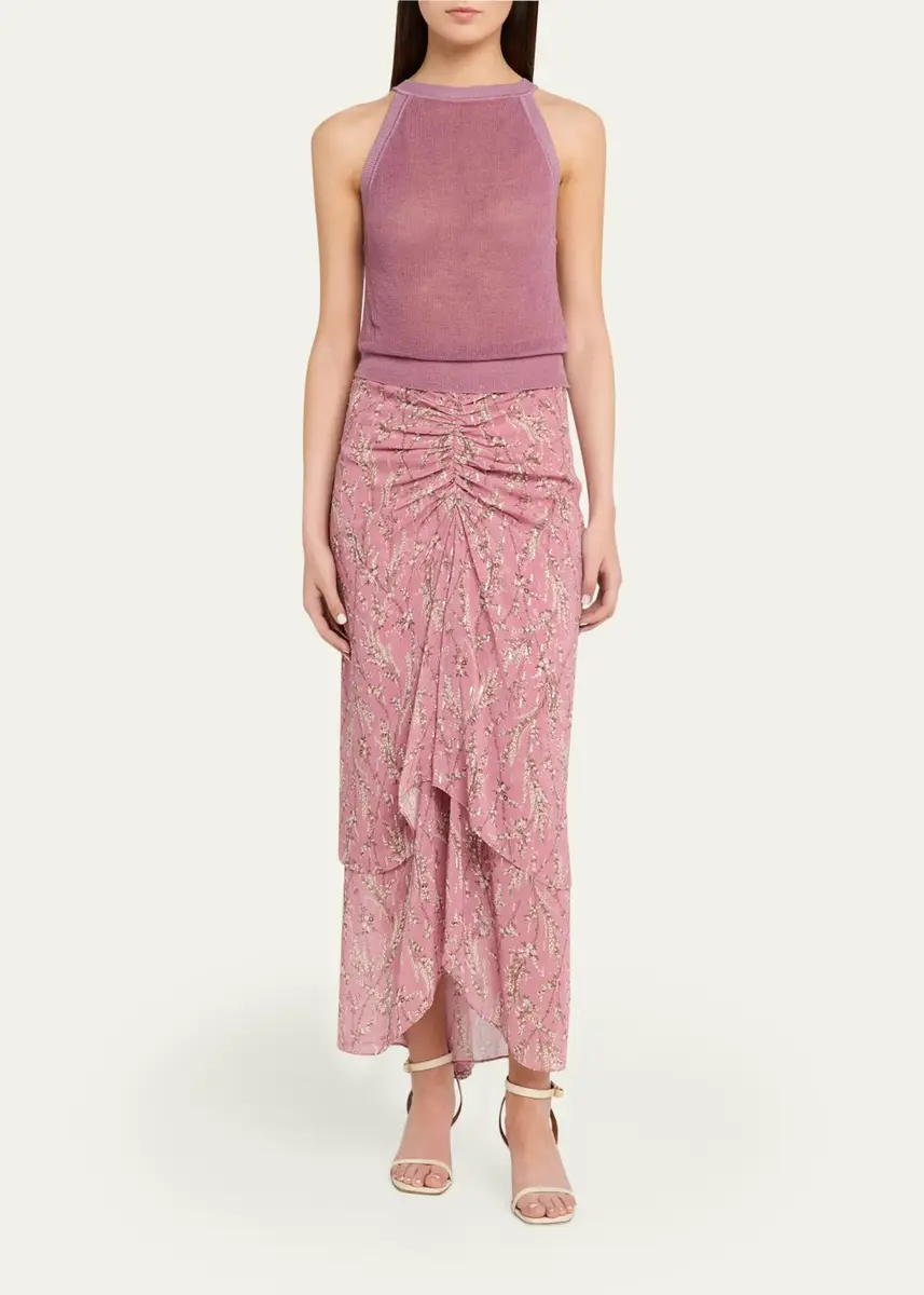 Veronica Beard Sira Floral Chiffon Skirt | Thumbnail 2 Veronica Beard Sira Floral Chiffon Skirt | Thumbnail 2