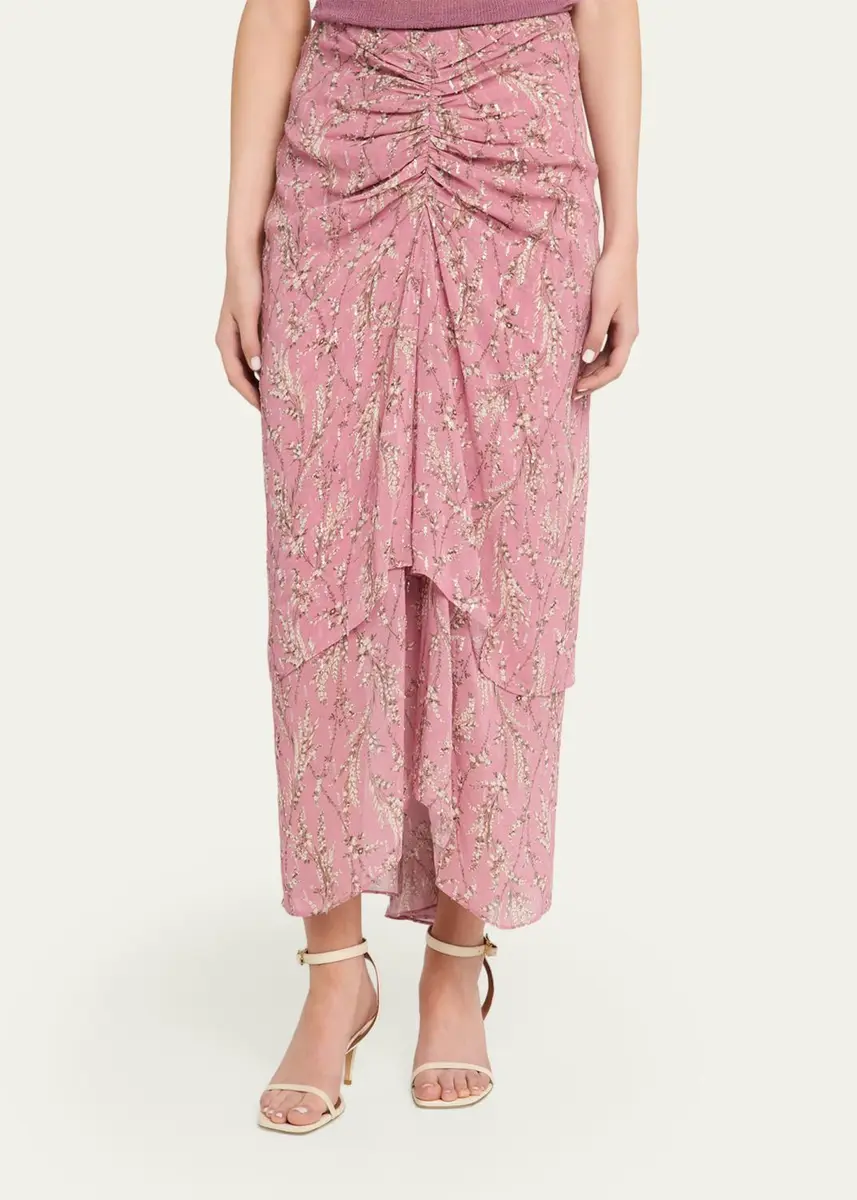 Veronica Beard Sira Floral Chiffon Skirt | Thumbnail 4 Veronica Beard Sira Floral Chiffon Skirt | Thumbnail 4