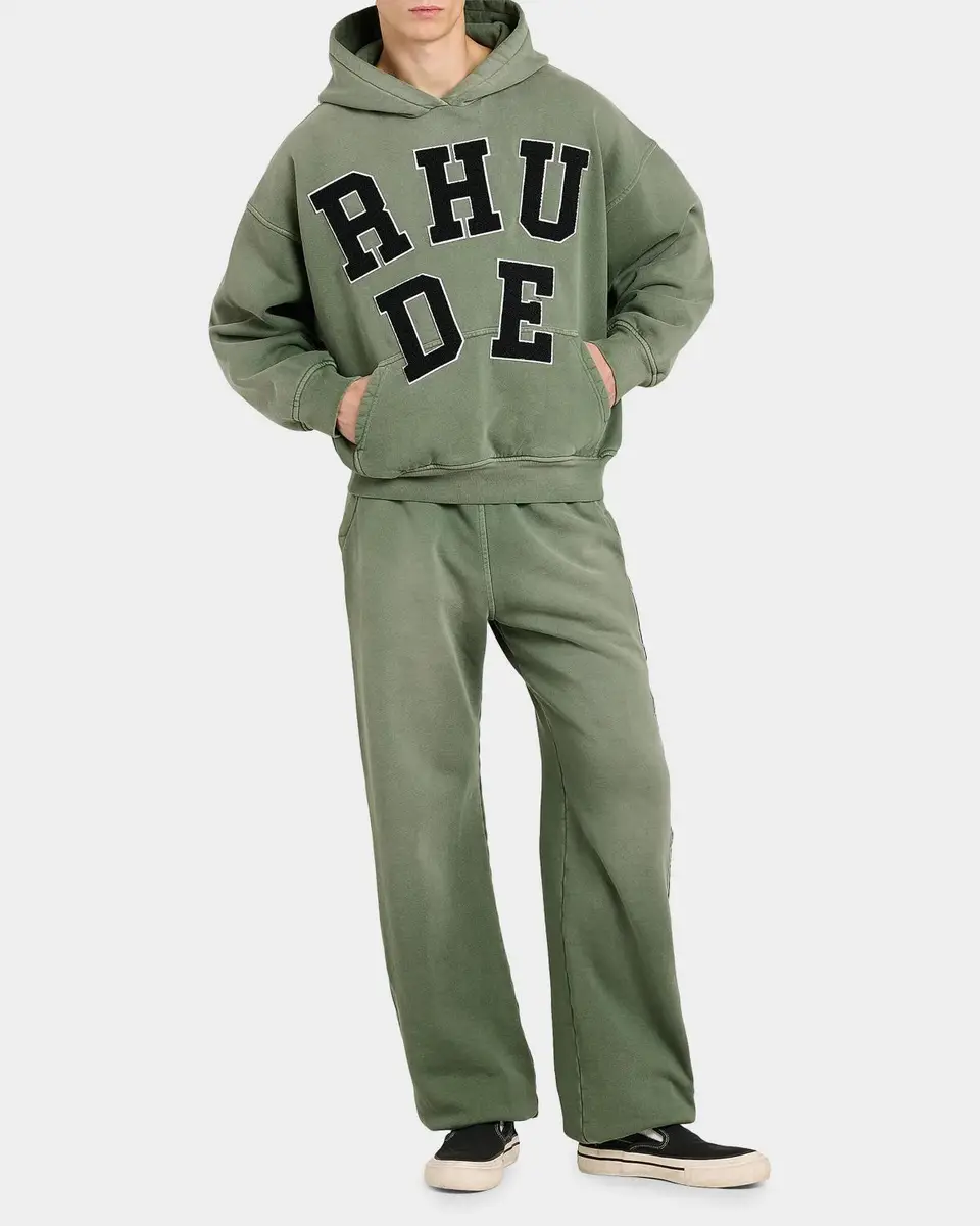 Rhude Men's Chenille Patch Logo Hoodie | Thumbnail 2 Rhude Men's Chenille Patch Logo Hoodie | Thumbnail 2
