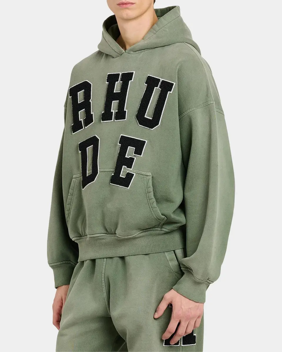 Rhude Men's Chenille Patch Logo Hoodie | Thumbnail 6 Rhude Men's Chenille Patch Logo Hoodie | Thumbnail 6