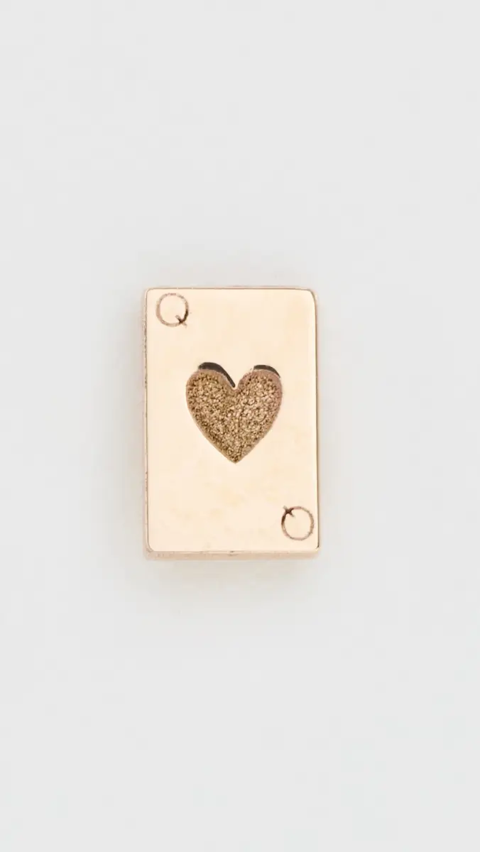 Zoë Chicco 14k Gold Itty Bitty Queen of Hearts Stud Earring | Thumbnail 2