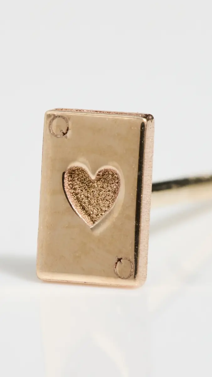 Zoë Chicco 14k Gold Itty Bitty Queen of Hearts Stud Earring | Thumbnail 5