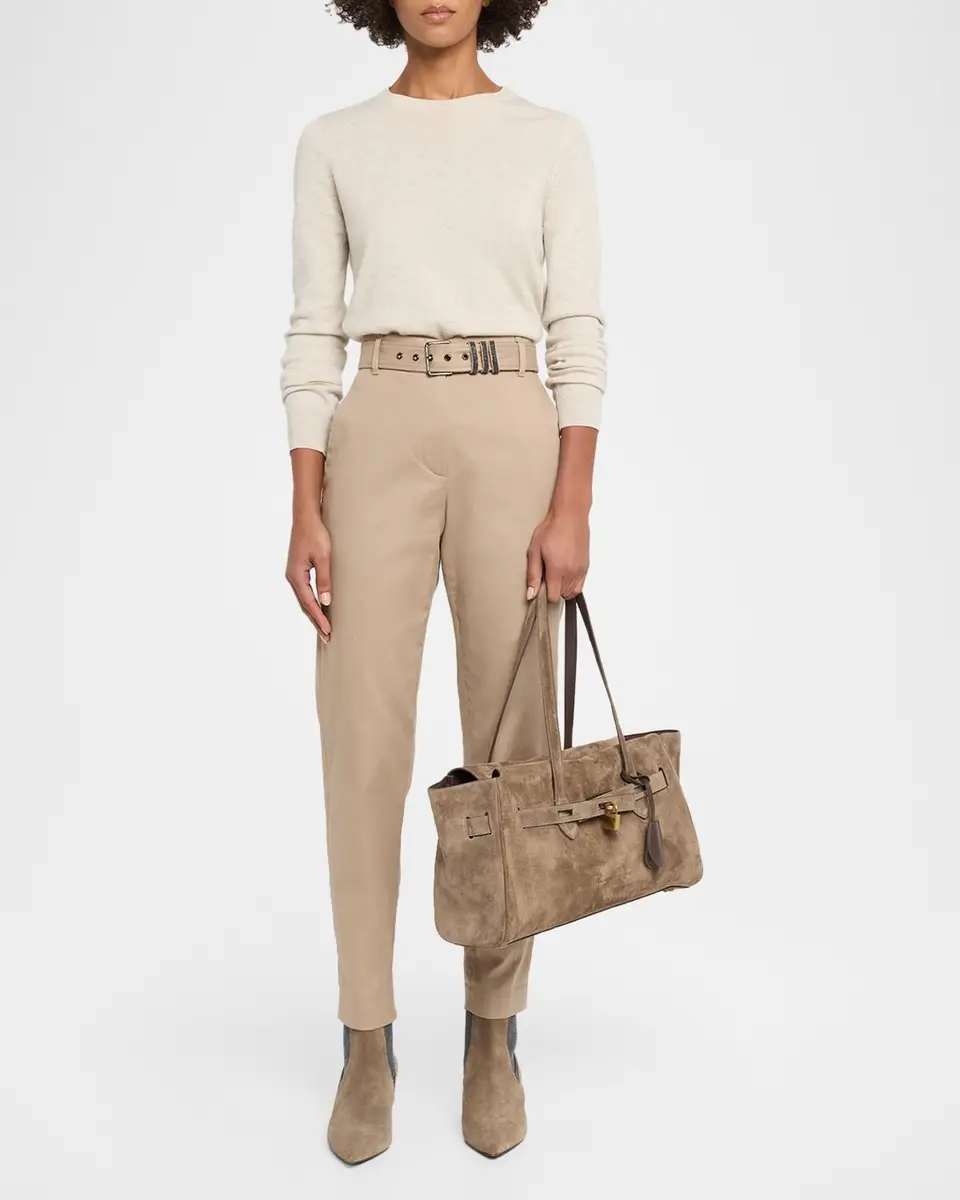 Brunello Cucinelli Explorer Suede Shoulder Bag | Thumbnail 6