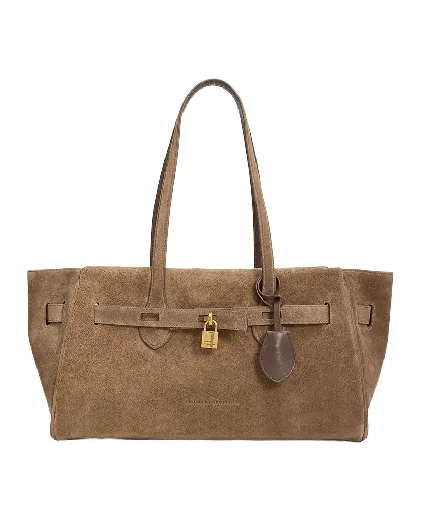 Brunello Cucinelli Explorer Suede Shoulder Bag
