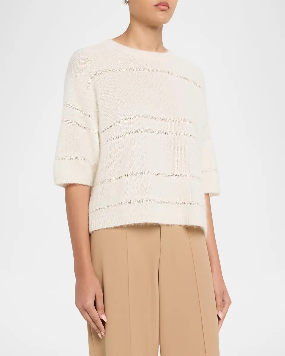 Fabiana Filippi Striped Mohair-Blend Sweater | Thumbnail 4