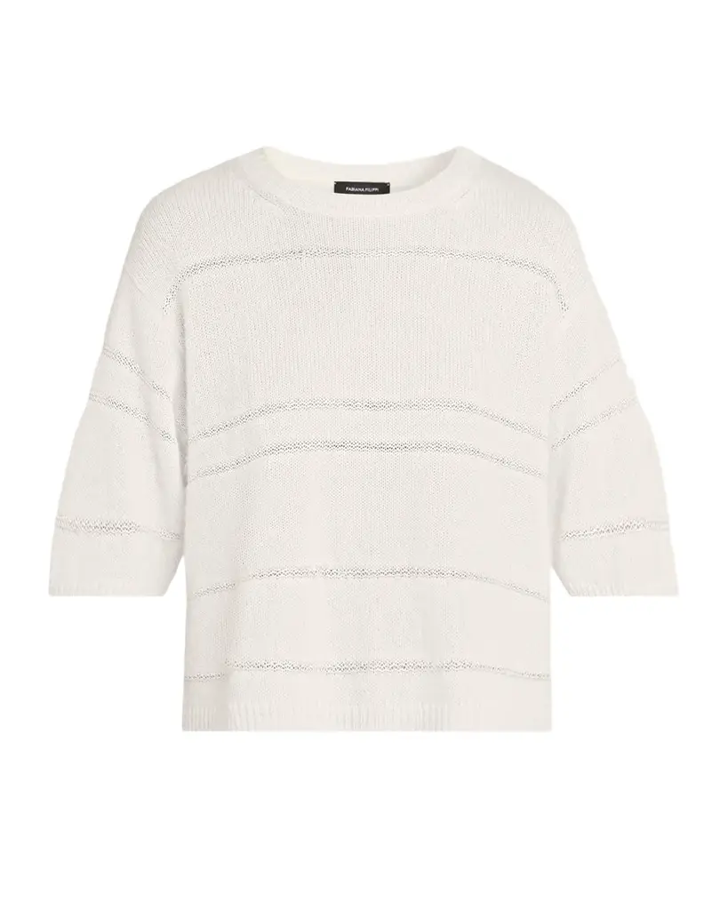 Fabiana Filippi Striped Mohair-Blend Sweater | Image 1 Fabiana Filippi Striped Mohair-Blend Sweater | Image 1