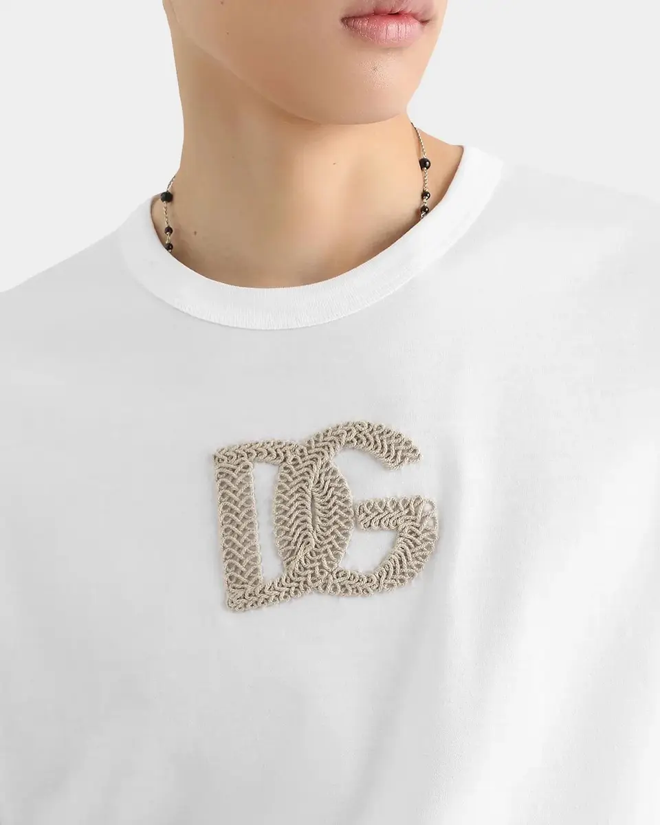Dolce & Gabbana Logo-Appliqué Cotton T-Shirt | Thumbnail 5 Dolce & Gabbana Logo-Appliqué Cotton T-Shirt | Thumbnail 5