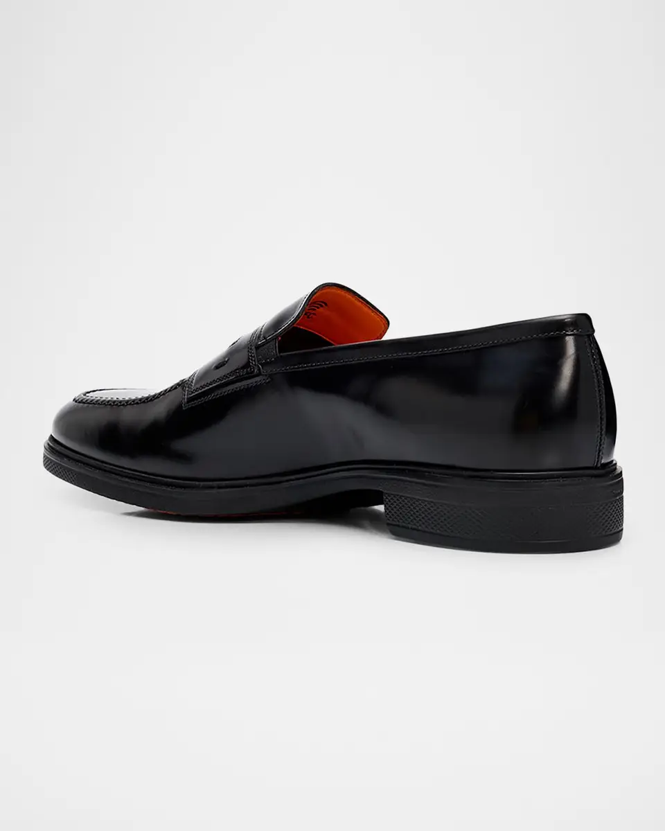Santoni Men's Easy Leather Penny Loafers | Thumbnail 4 Santoni Men's Easy Leather Penny Loafers | Thumbnail 4