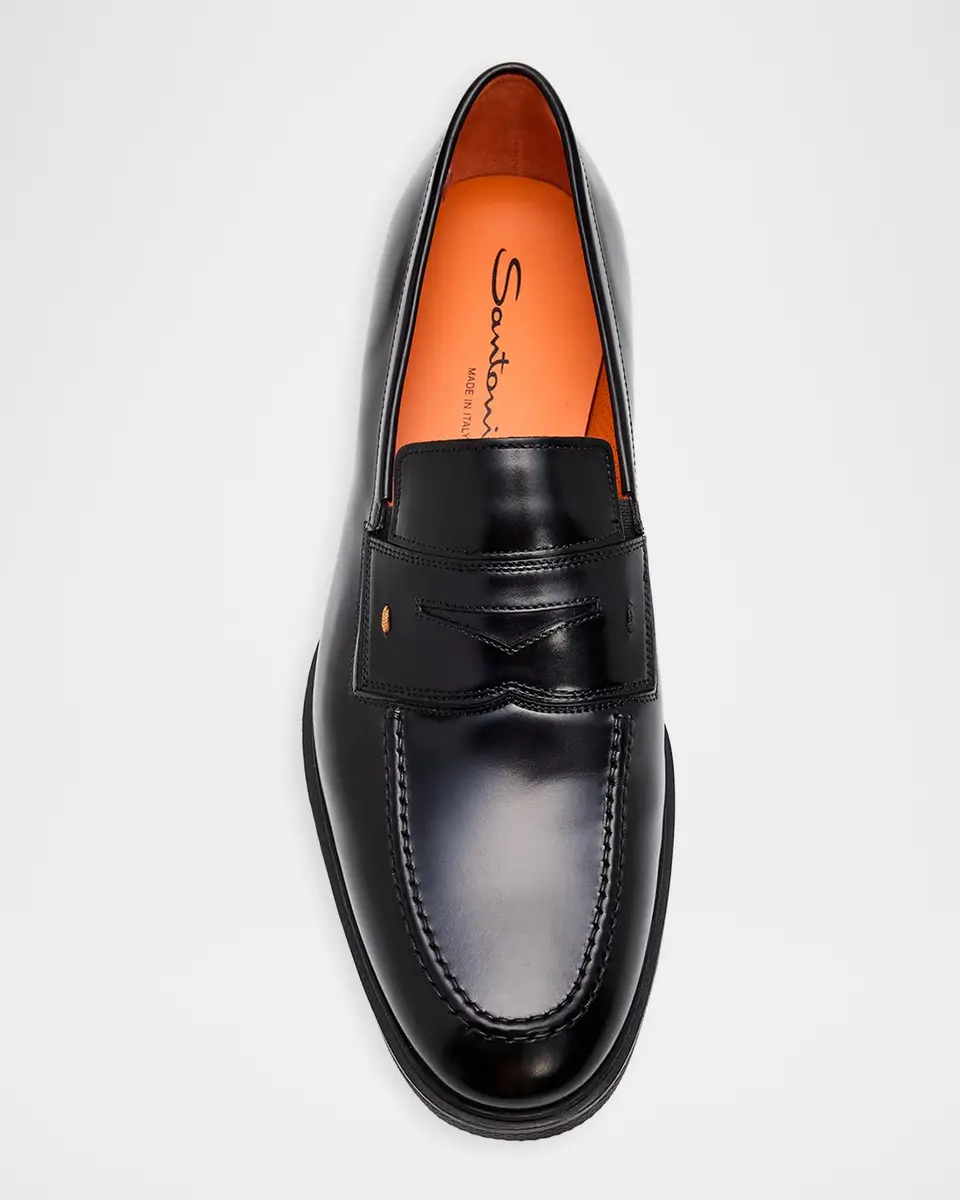 Santoni Men's Easy Leather Penny Loafers | Thumbnail 6 Santoni Men's Easy Leather Penny Loafers | Thumbnail 6