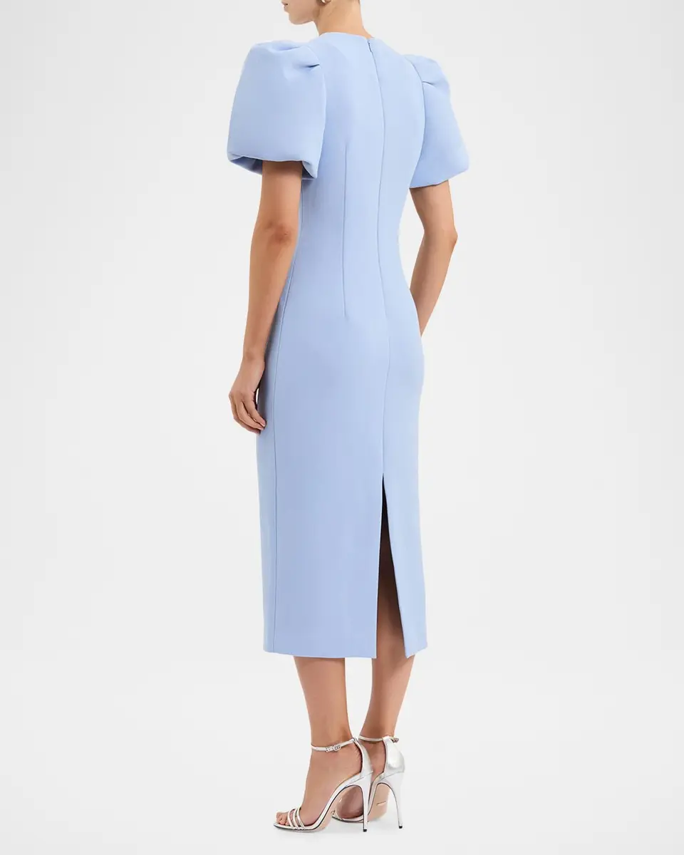 Rebecca Vallance Aylin Embroidered Puff-Sleeve Midi Dress | Thumbnail 3 Rebecca Vallance Aylin Embroidered Puff-Sleeve Midi Dress | Thumbnail 3
