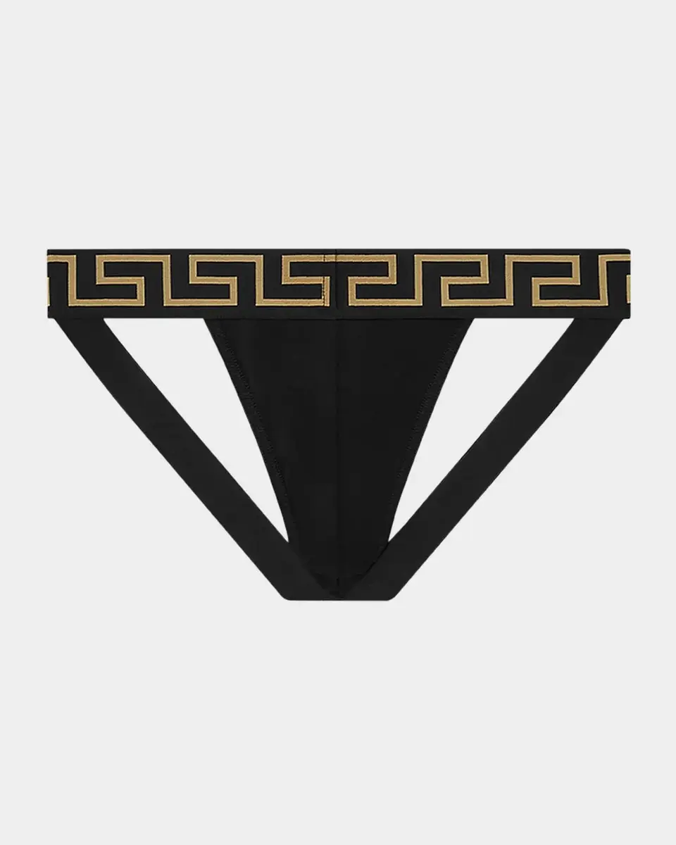 Versace Men's Medusa Stretch-Cotton Jock Strap | Thumbnail 2 Versace Men's Medusa Stretch-Cotton Jock Strap | Thumbnail 2