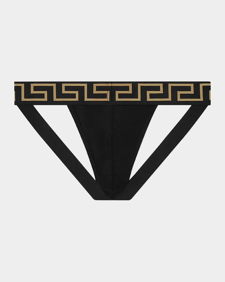 Versace Men's Medusa Stretch-Cotton Jock Strap | Thumbnail 3 Versace Men's Medusa Stretch-Cotton Jock Strap | Thumbnail 3