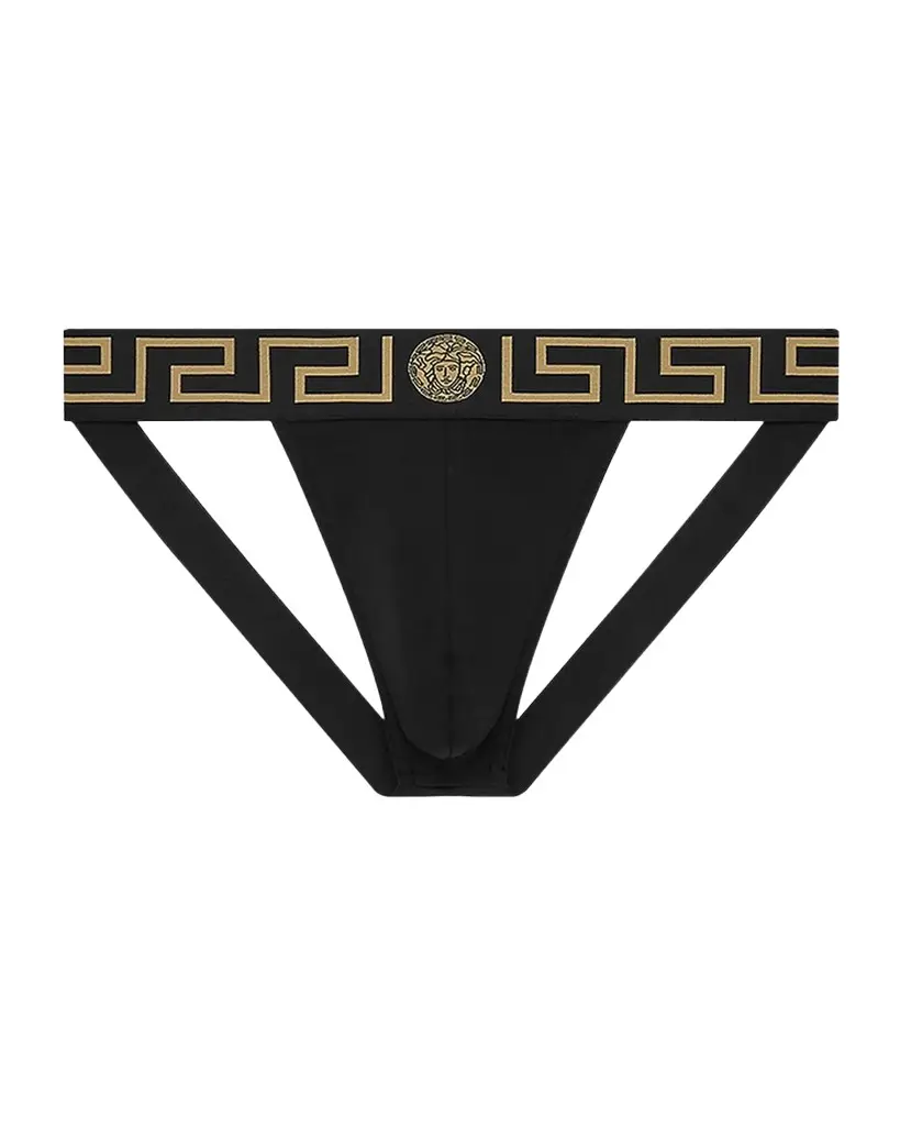Versace Men's Medusa Stretch-Cotton Jock Strap | Image 1 Versace Men's Medusa Stretch-Cotton Jock Strap | Image 1