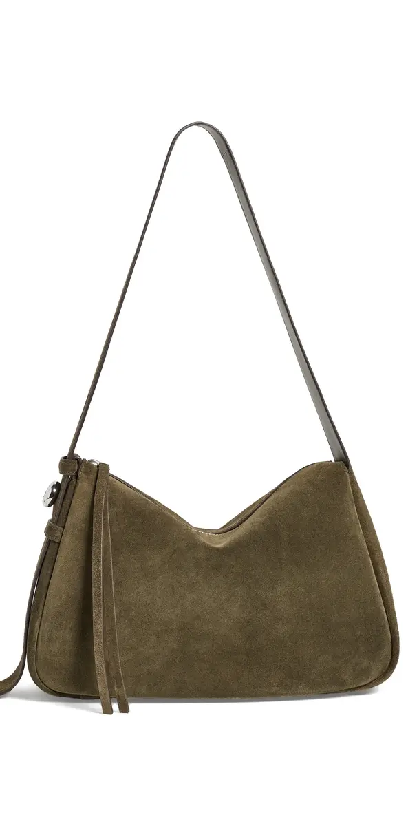 Tory Burch Romy Suede Shoulder Bag Leccio One Size | Image 1 Tory Burch Romy Suede Shoulder Bag Leccio One Size | Image 1