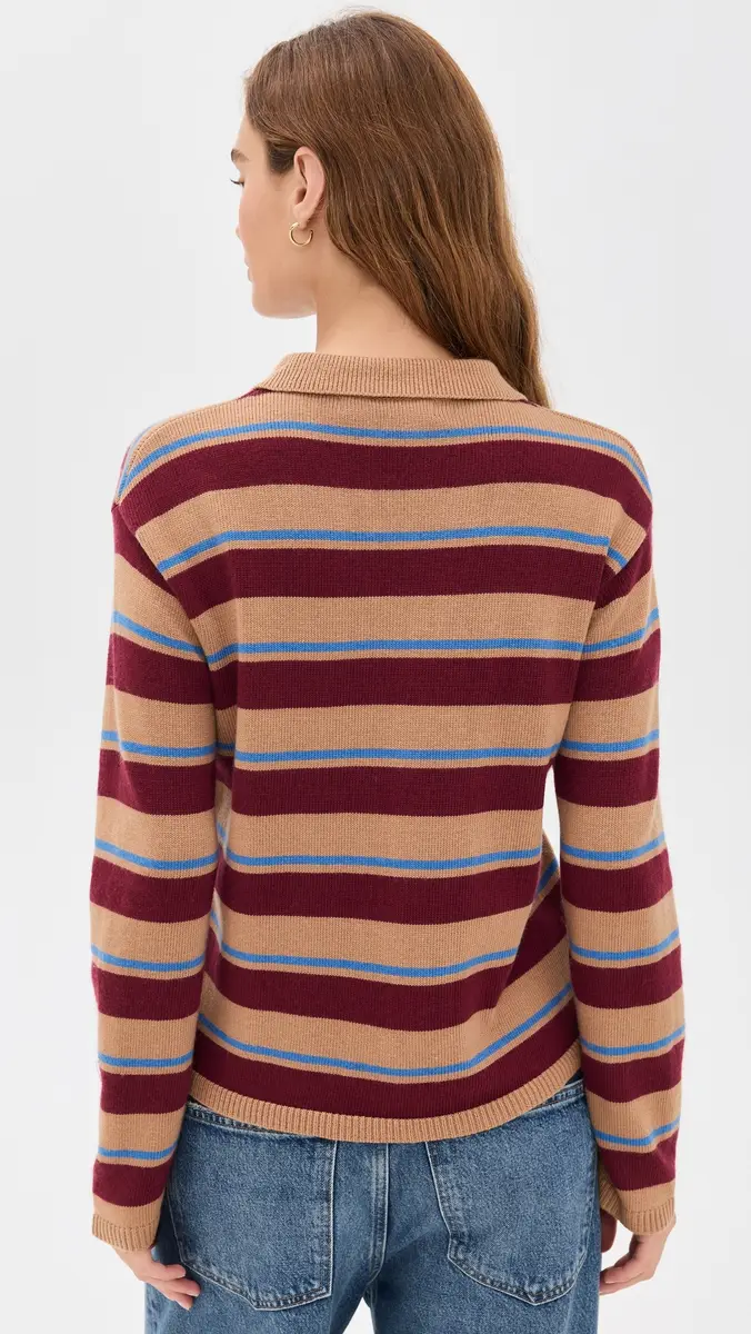 English Factory Striped Collar Shirt Cardigan | Thumbnail 3 English Factory Striped Collar Shirt Cardigan | Thumbnail 3