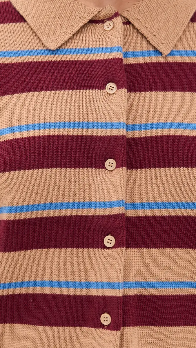 English Factory Striped Collar Shirt Cardigan | Thumbnail 6 English Factory Striped Collar Shirt Cardigan | Thumbnail 6