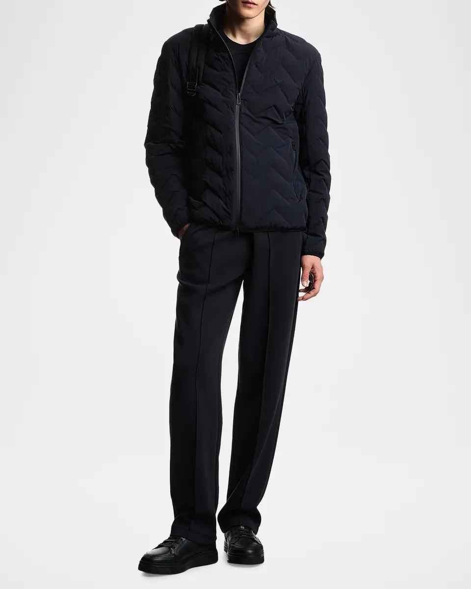 Emporio Armani Chevron-Quilted Nylon Down Jacket | Thumbnail 2 Emporio Armani Chevron-Quilted Nylon Down Jacket | Thumbnail 2
