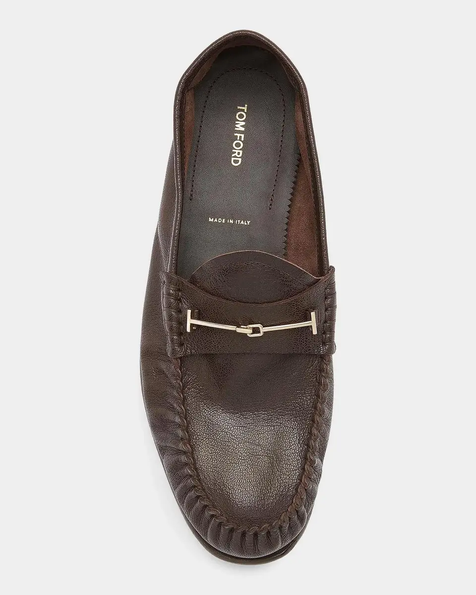 Tom Ford Moc Toe Leather Loafers | Thumbnail 4