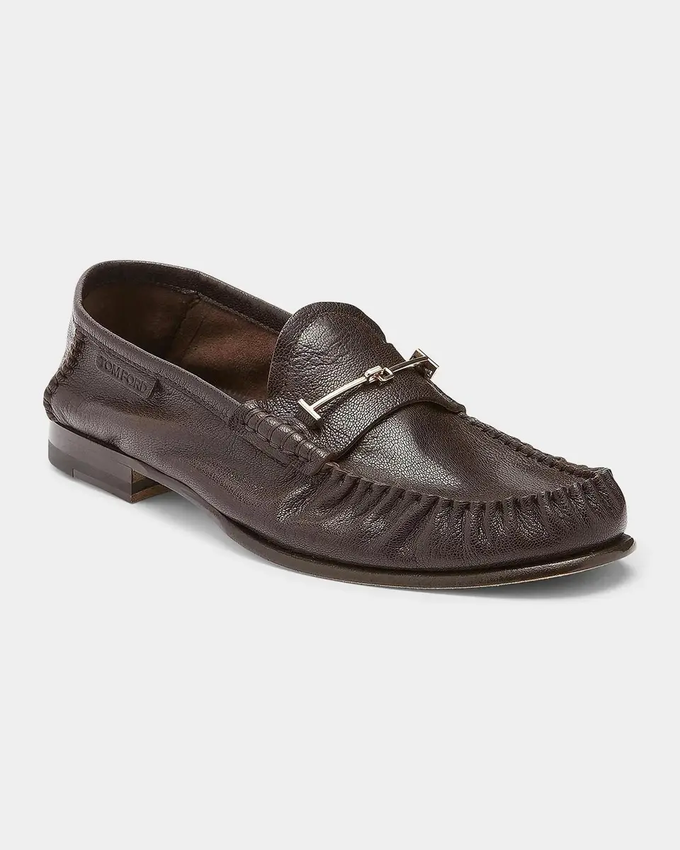 Tom Ford Moc Toe Leather Loafers | Thumbnail 6