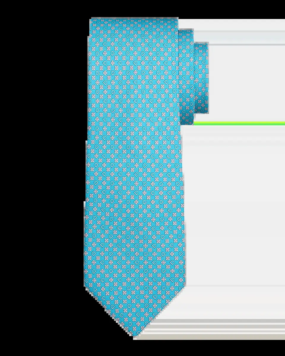 Ferragamo Men's Floral-Gancio Silk Tie | Thumbnail 2 Ferragamo Men's Floral-Gancio Silk Tie | Thumbnail 2