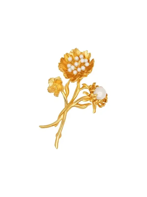 Golden Bouquet Brooch