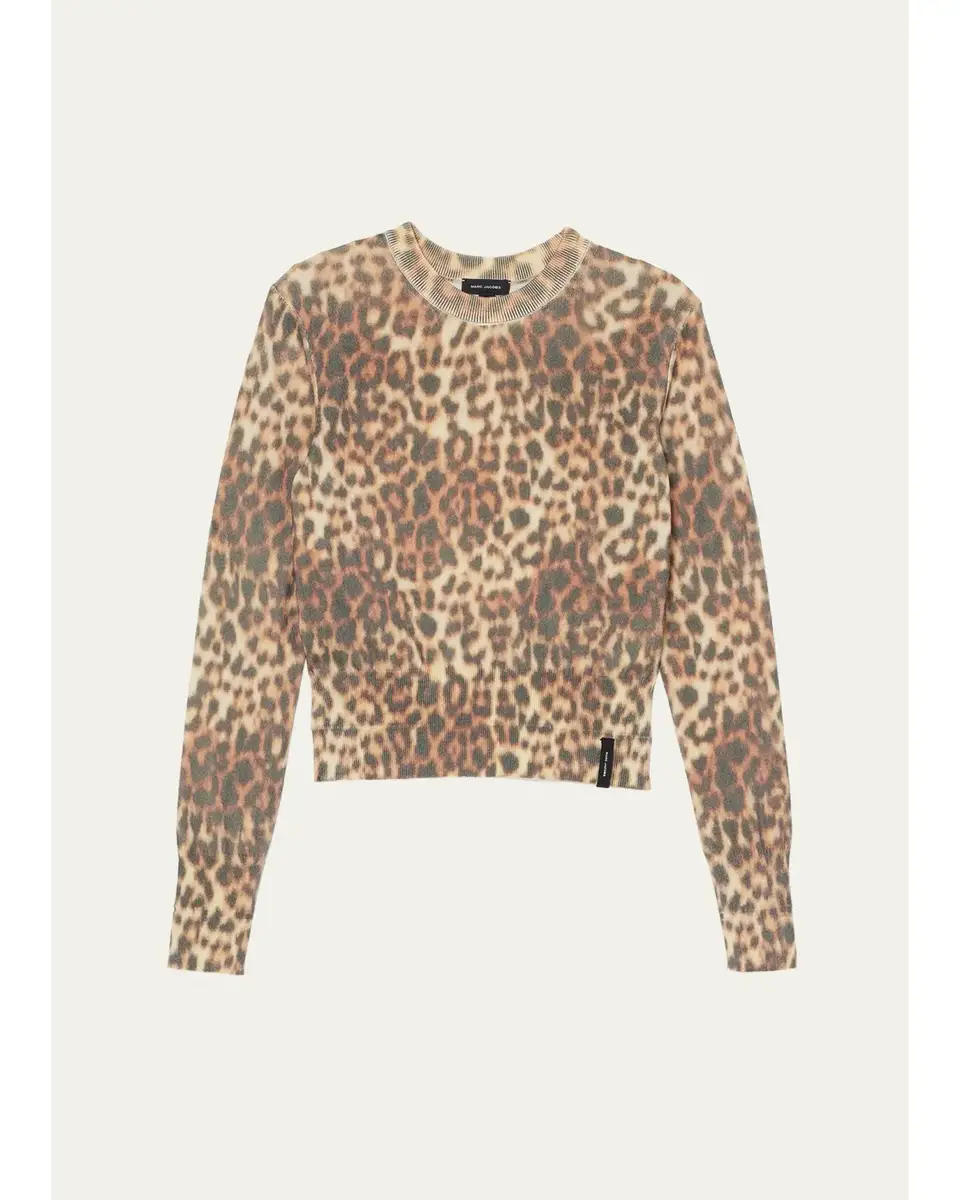 Marc Jacobs Leopard-Print Cotton Sweater | Image 1 Marc Jacobs Leopard-Print Cotton Sweater | Image 1