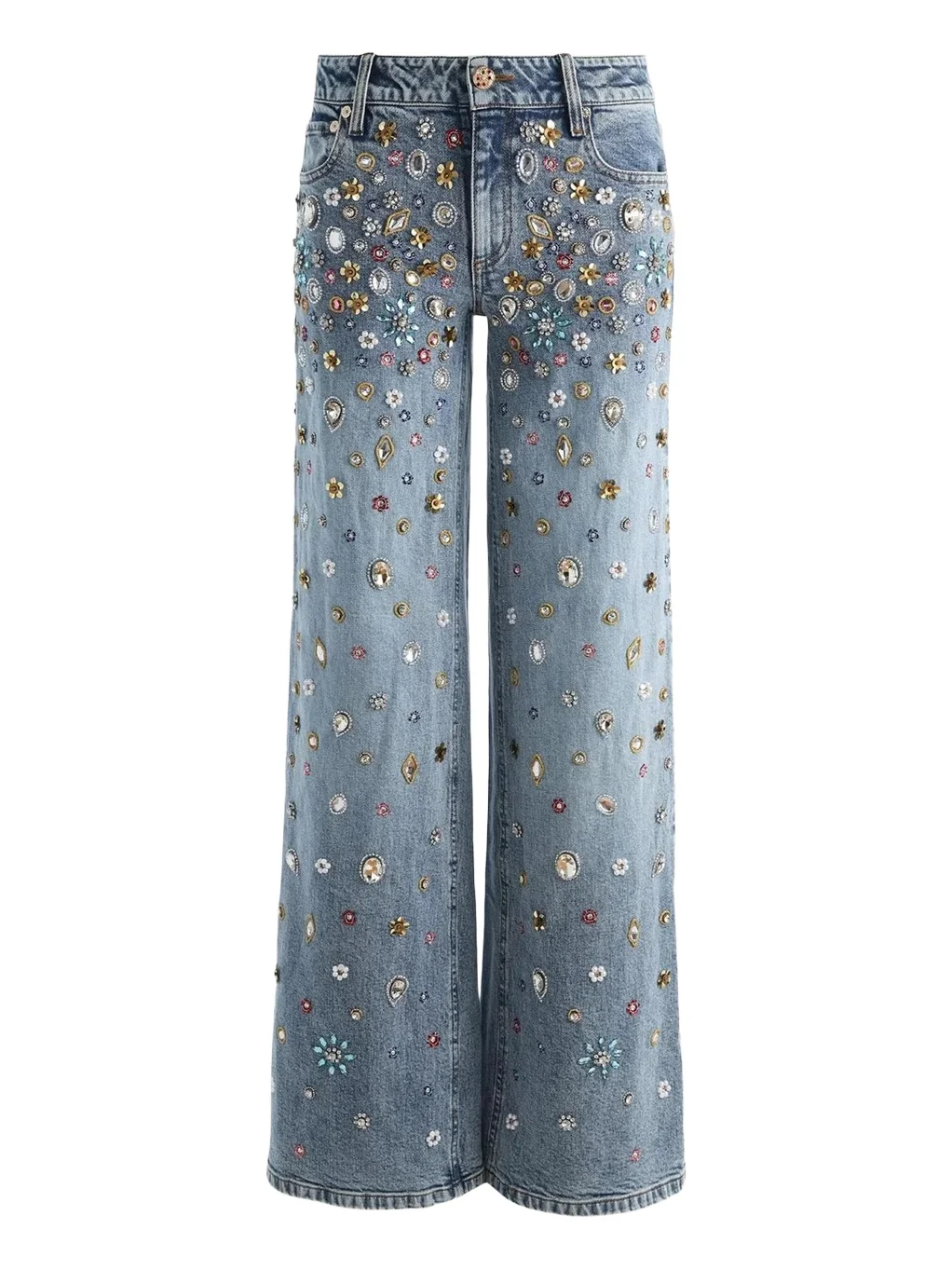 Amazing Embellished Mid-Rise Baggy Jeans Amazing Embellished Mid-Rise Baggy Jeans