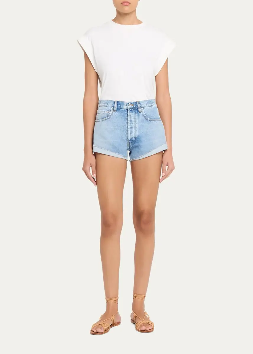 ALL THREE Ben Cuffed Denim Shorts | Thumbnail 2 ALL THREE Ben Cuffed Denim Shorts | Thumbnail 2