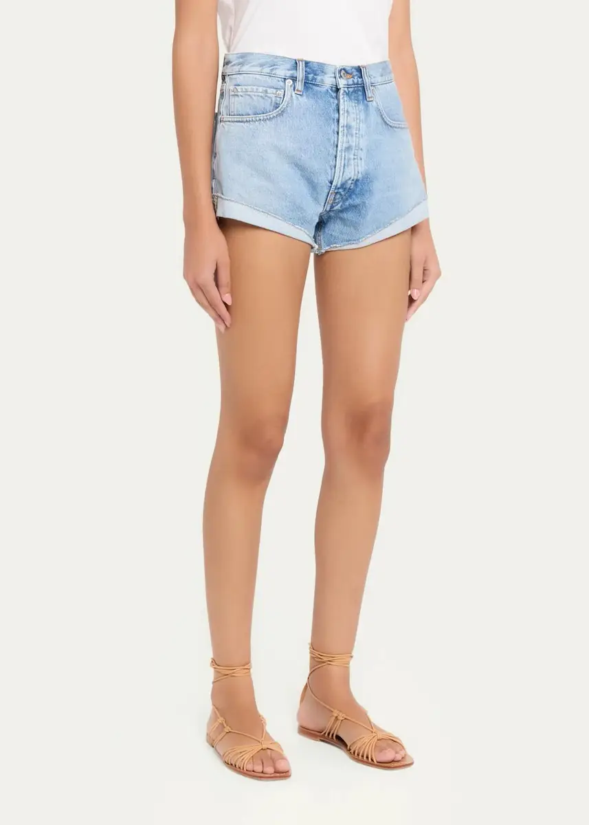 ALL THREE Ben Cuffed Denim Shorts | Thumbnail 4 ALL THREE Ben Cuffed Denim Shorts | Thumbnail 4