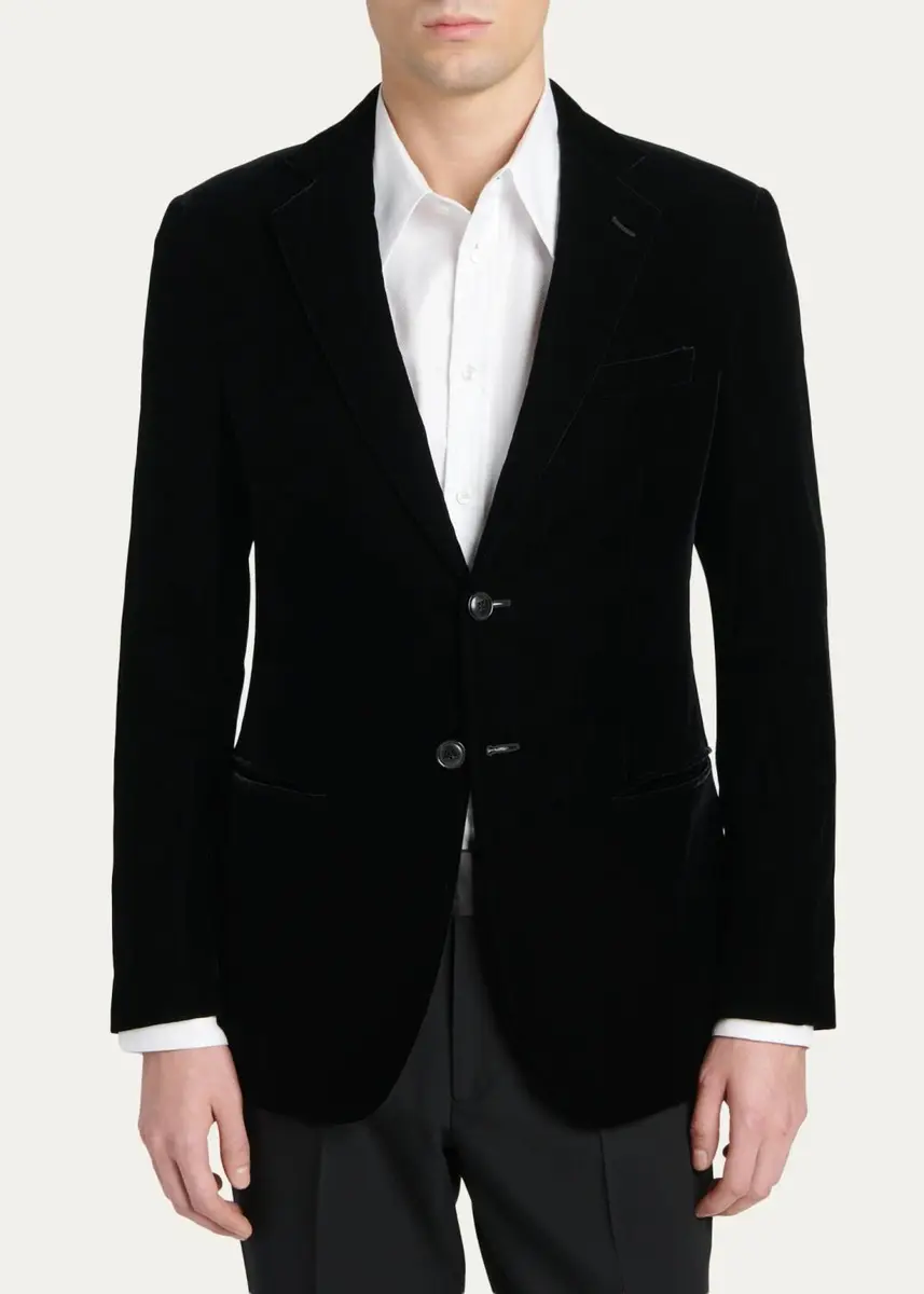 Giorgio Armani Men's Seersucker Single-Breasted Sport Coat | Thumbnail 4 Giorgio Armani Men's Seersucker Single-Breasted Sport Coat | Thumbnail 4