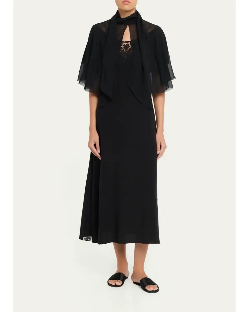 ALL THREE Chloe Chiffon Cape | Thumbnail 2 ALL THREE Chloe Chiffon Cape | Thumbnail 2