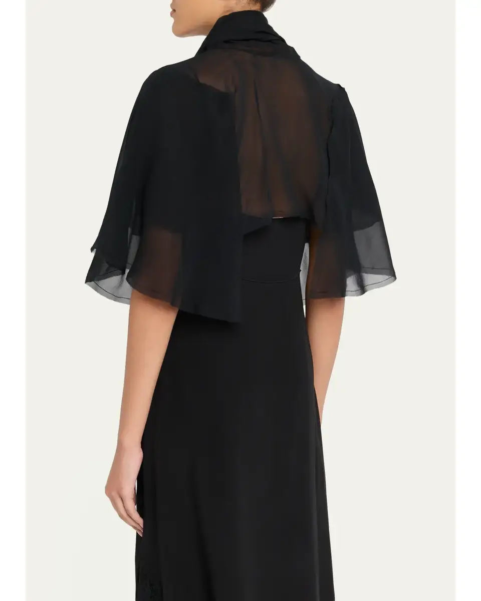 ALL THREE Chloe Chiffon Cape | Thumbnail 3 ALL THREE Chloe Chiffon Cape | Thumbnail 3
